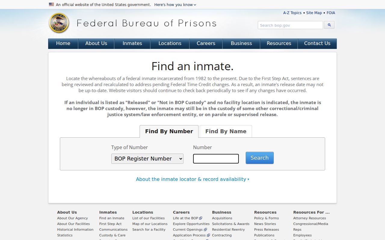 Federal inmate locator for Greene County criminal history custody research
