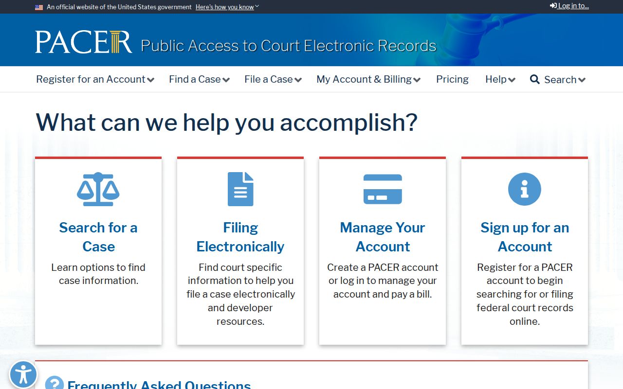 PACER federal case search for Greene County criminal records